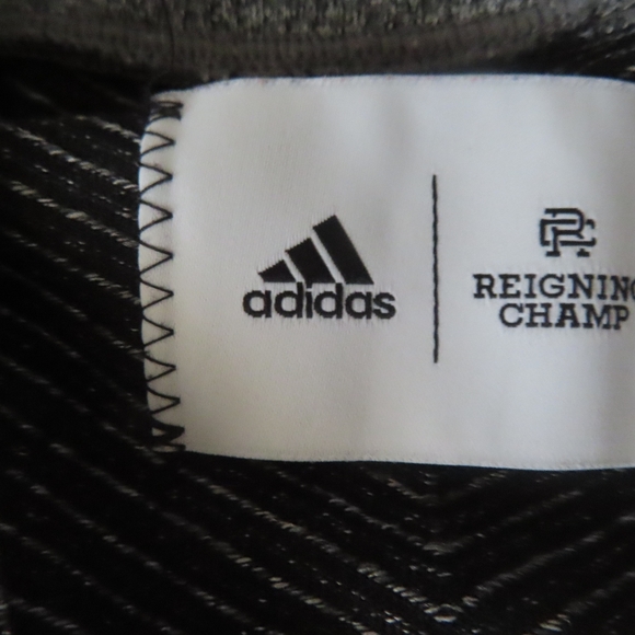 Adidas x Reigning Champ Mens Gray Striped Full Zip Bomber Jacket Size M - Picture 4 of 7